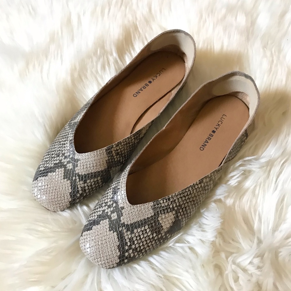 LUCKY BRAND Snake Print Flats